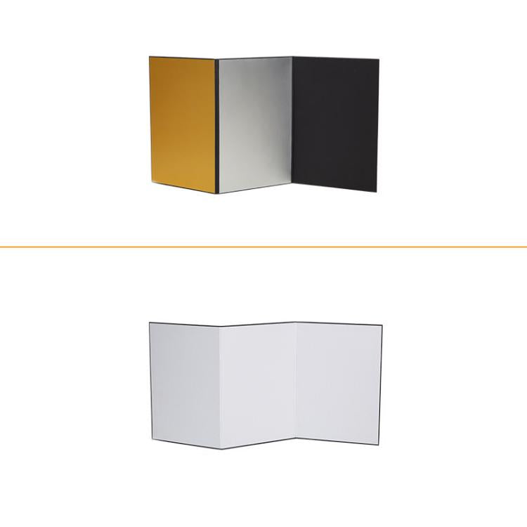Accesorios de fotografía plegables en cartulina con reflector, A3 One Side All White, A3 One Side All Black, A3 One Side All Gold, A4 One Side All White, A4 One Side All Silver, A4 One Side All Gold