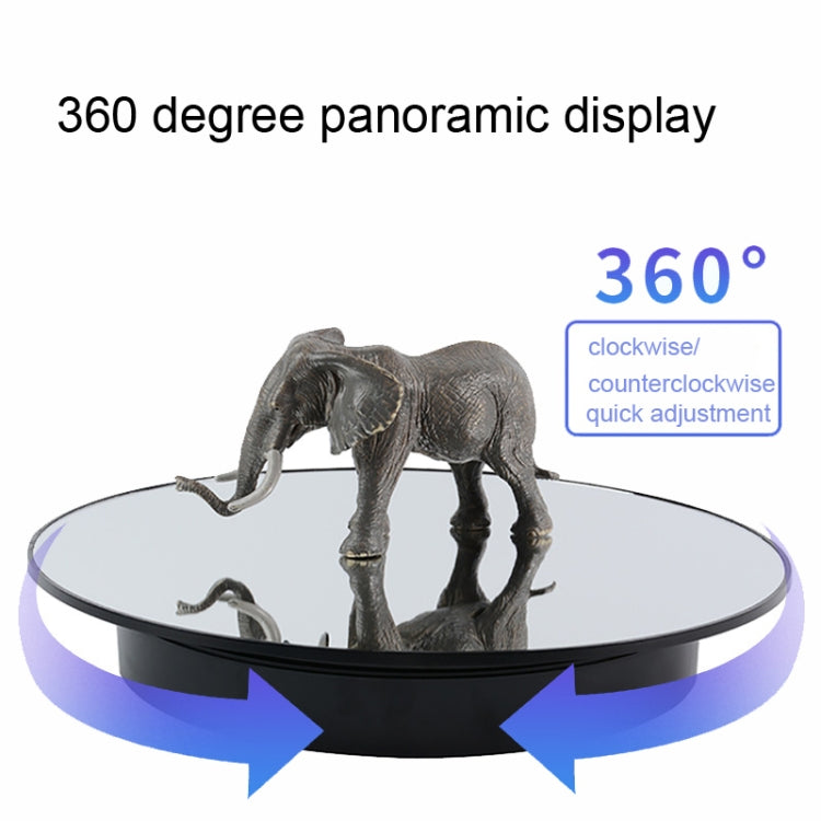 Tocadiscos eléctrico de 32 cm para fotografía con ajuste de dirección de velocidad, White Mirror, Black Mirror, Golden Mirror