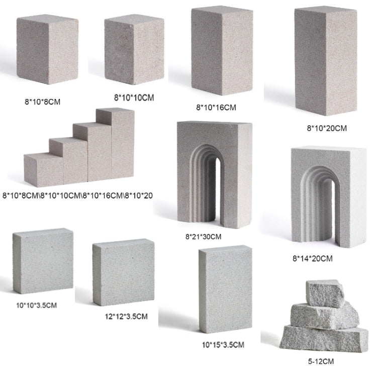 Joyas Bodegones Adornos Geometría Accesorios de fotografía, Tamaño:, Square Column 8x8x10 cm, Square Column 10x8x10 cm, Square Column 10x8x16 cm, Square Column 10x8x20 cm, Square Column 4PCS/Set, Door Hole 8x21x30 cm, Door Hole 8x14x20 cm              ...