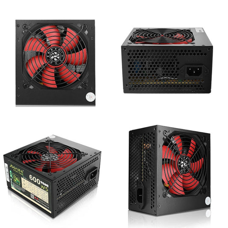 Jbon 600WS Clasificado 500W Dual 6Pin Fuente de alimentación para PC de escritorio, 600WS