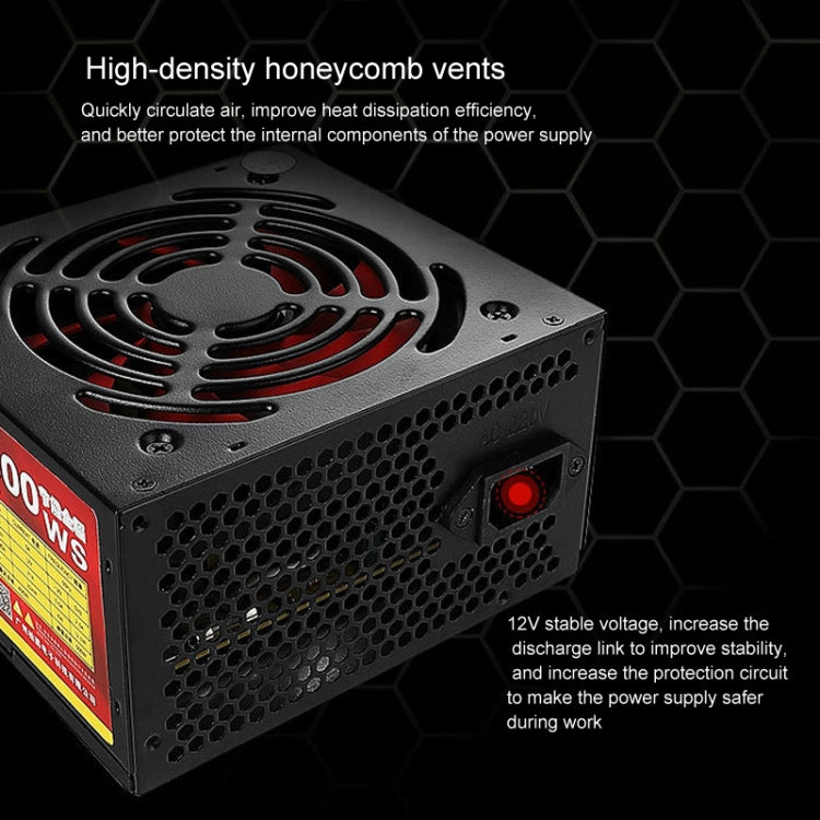 Fuente de alimentación para computadora JBON 500WS ATX 12V con ventilador de 12 cm, 500WS