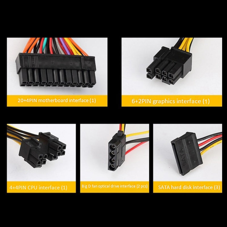 Fuente de alimentación para computadora JBON 500WS ATX 12V con ventilador de 12 cm, 500WS