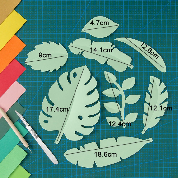 Accesorios de fotografía de adornos de hojas cortadas en papel