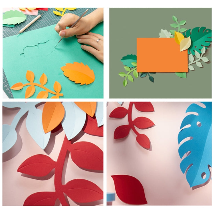 Accesorios de fotografía de adornos de hojas cortadas en papel
