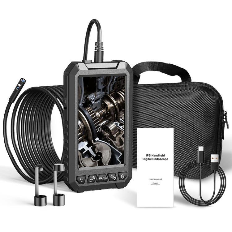 Endoscopio IPS HD de 5 pulgadas con pantalla para inspección de tuberías industriales y reparación de automóviles