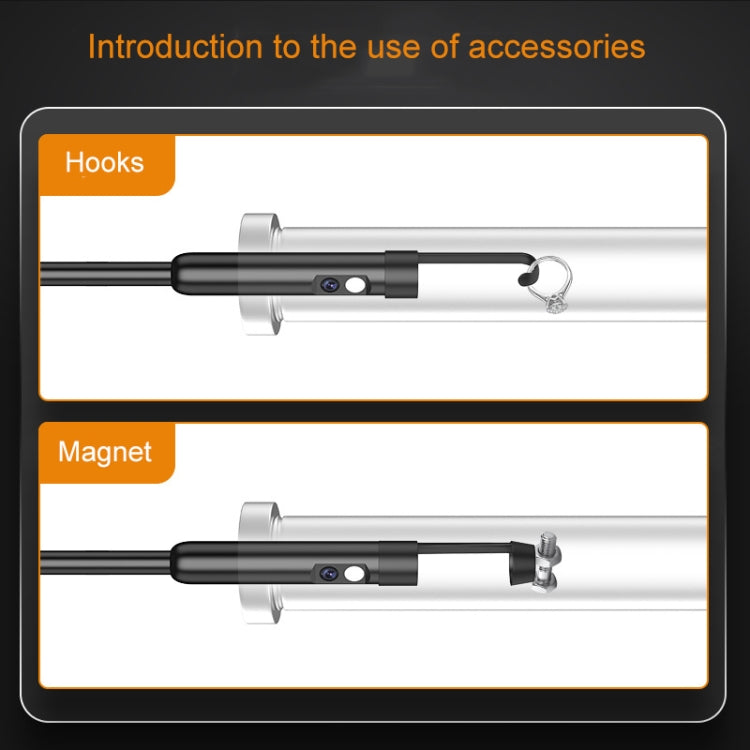 Endoscopio IPS HD de 5 pulgadas con pantalla para inspección de tuberías industriales y reparación de automóviles