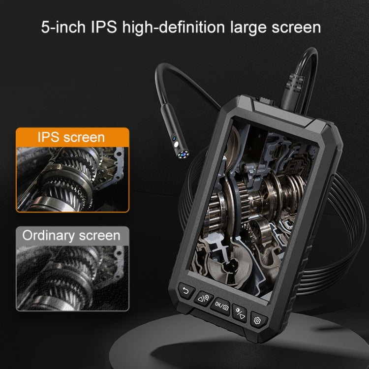 Endoscopio IPS HD de 5 pulgadas con pantalla para inspección de tuberías industriales y reparación de automóviles