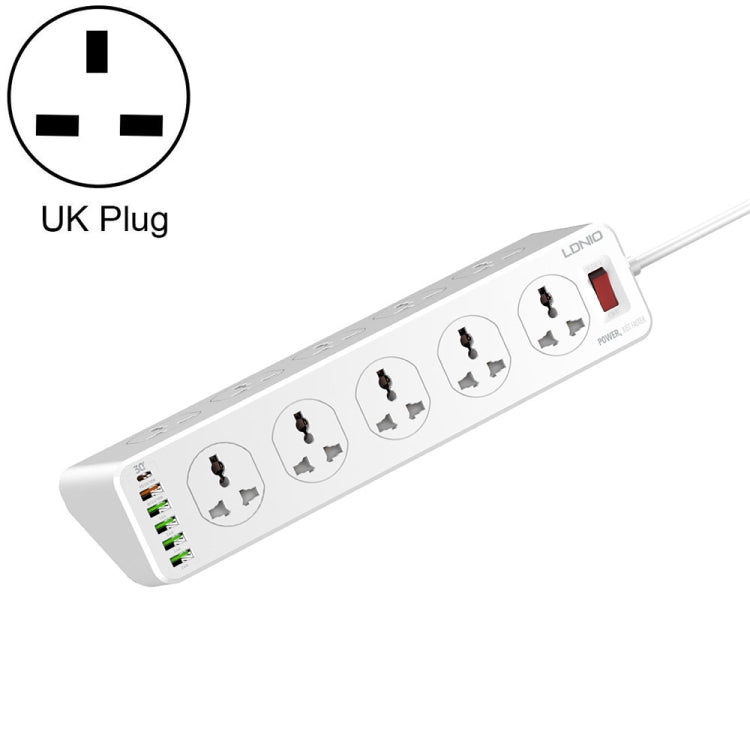 LDNIO SC10610 30W 10+6 puertos Multifuncional Travel Home Office Zócalo de carga rápida, especificaciones:, UK Plug, EU Plug, US Plug