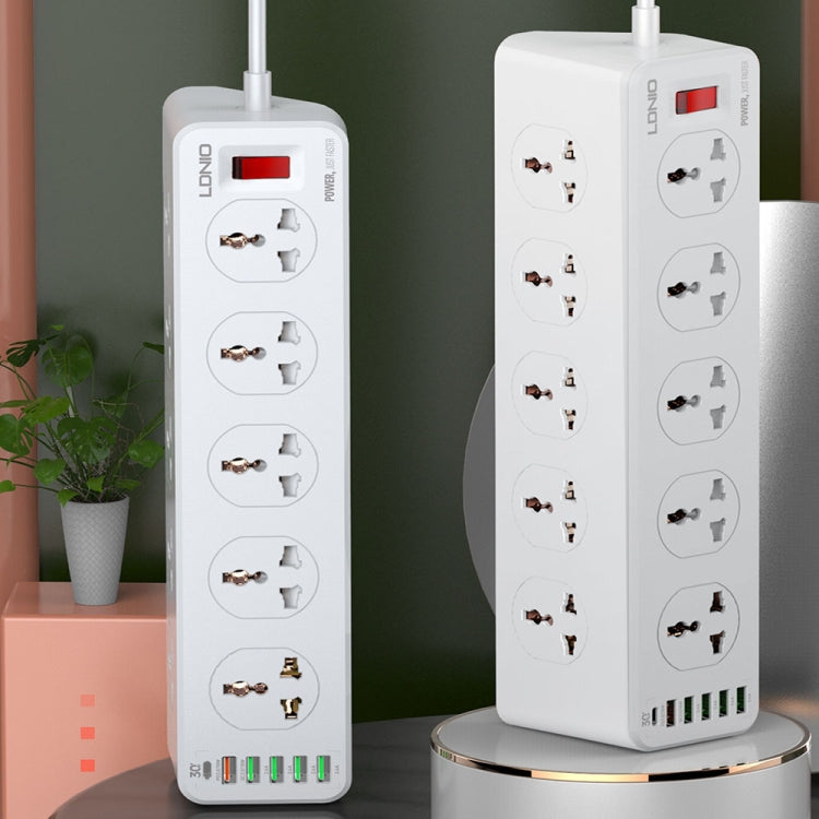 LDNIO SC10610 30W 10+6 puertos Multifuncional Travel Home Office Zócalo de carga rápida, especificaciones:, UK Plug, EU Plug, US Plug