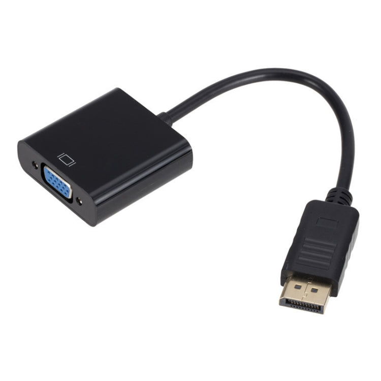 Adaptador cuadrado de cable adaptador DP a VGA, longitud del cable: 15 cm, DP to VGA White, DP to VGA Black