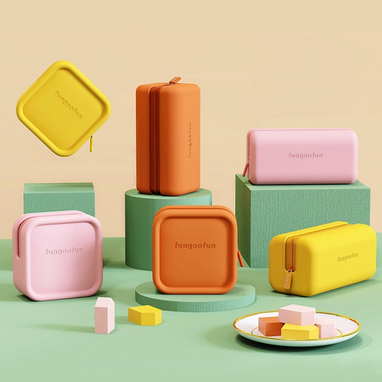 Fungoofun Candy Color EVA Bolsa de almacenamiento digital de viaje Bolsa de cosméticos, Square Pink, Square Orange, Square Yellow, Brick Pink, Brick Orange, Brick Yellow