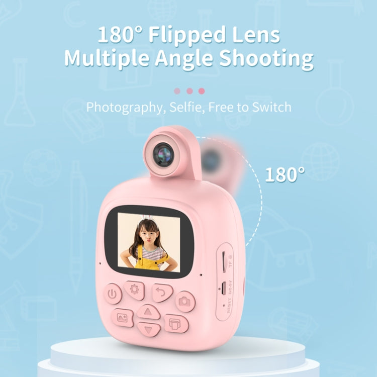 Cámara digital para niños con dibujos animados A18 HD imprimible con lente giratoria, especificaciones:, Pink, Pink+16G, Pink+32G, Blue, Blue+16G, Blue+32G