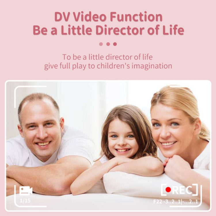 Cámara digital para niños con dibujos animados A18 HD imprimible con lente giratoria, especificaciones:, Pink, Pink+16G, Pink+32G, Blue, Blue+16G, Blue+32G