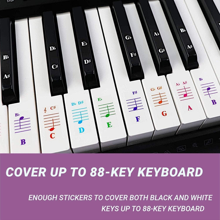 5PCS Niños Teclado de piano Pegatinas de color Accesorios para instrumentos musicales, QT-005, QT-005-A, QT-0302