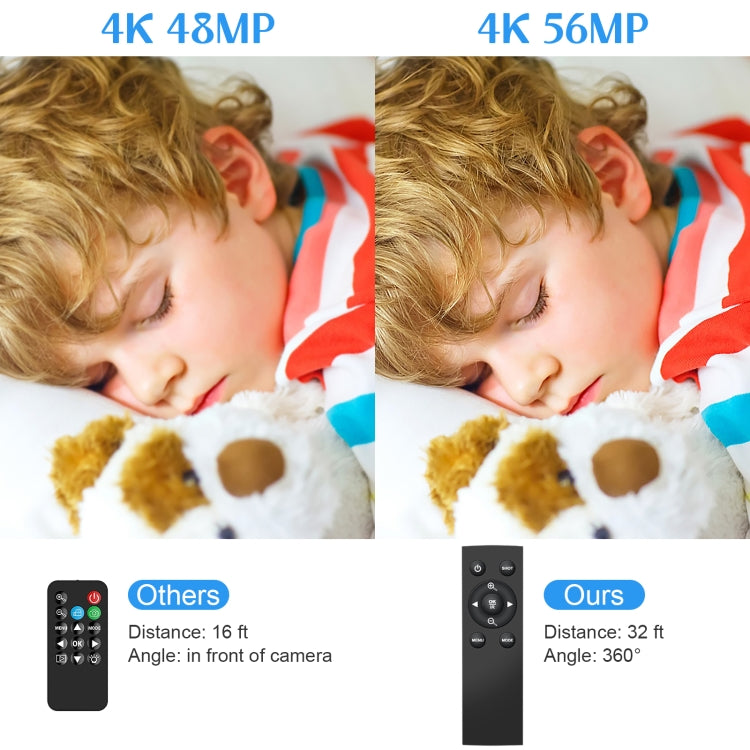 Cámara de video digital 4K con zoom 18X KOMERY AF2 5600PX, Black, With Fill Light + Wide Angle Lens, With Hood + Microphone + Wide-angle Lens, With Stabilizers Kit