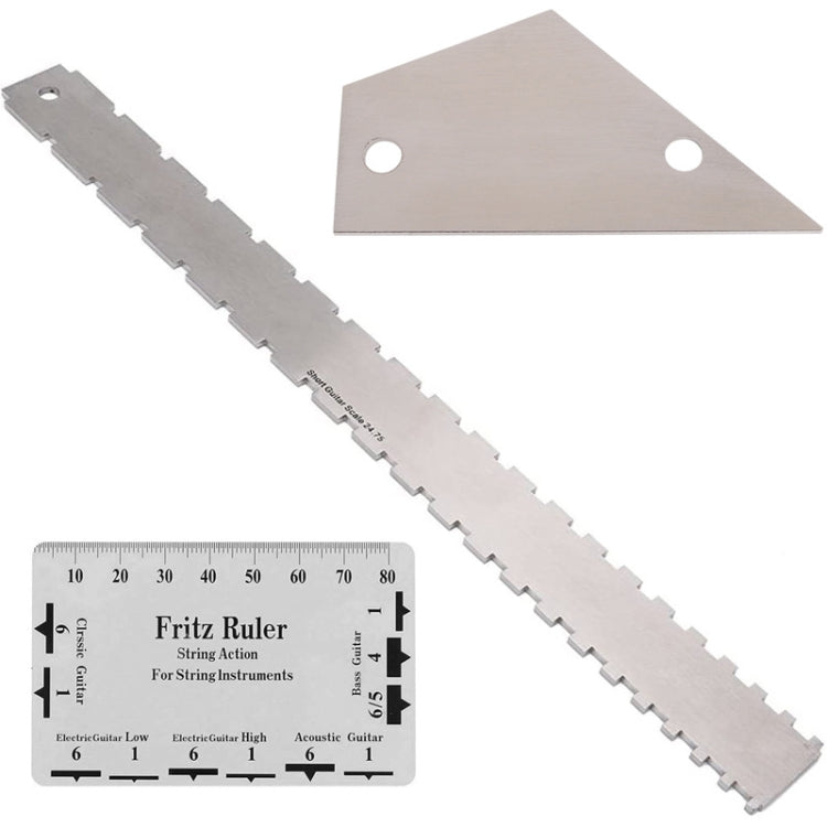 GNR3 Regla de cuello de bajo de medición de acero inoxidable, estilo:, Double Teeth, Double Teeth+String High Ruler, Double Teeth+Leveling Ruler, Double Teeth+Leveling Ruler+String High Ruler