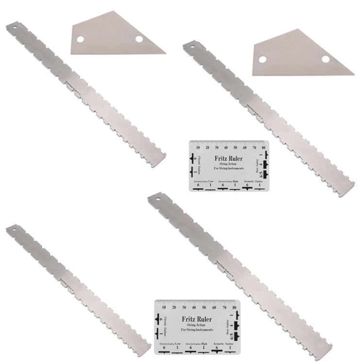 GNR3 Regla de cuello de bajo de medición de acero inoxidable, estilo:, Double Teeth, Double Teeth+String High Ruler, Double Teeth+Leveling Ruler, Double Teeth+Leveling Ruler+String High Ruler