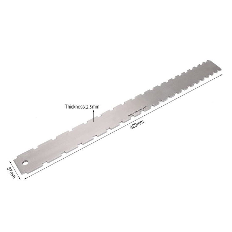 GNR3 Regla de cuello de bajo de medición de acero inoxidable, estilo:, Double Teeth, Double Teeth+String High Ruler, Double Teeth+Leveling Ruler, Double Teeth+Leveling Ruler+String High Ruler