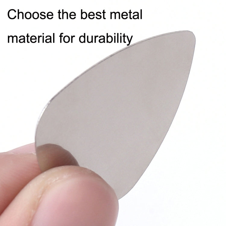 10PCS Pulgar Dedos Metal Acero inoxidable Bayse Paletas de guitarra, Steel Bayse Guitar Paddles