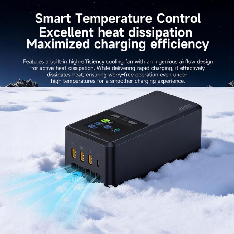 Cargador rápido de batería de 300 W con pantalla digital LKTOP UC363 para DJI Matrice 4D / 4TD, US Plug, EU Plug