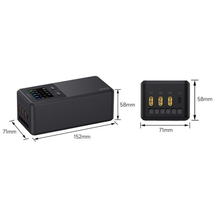 Cargador rápido de batería de 300 W con pantalla digital LKTOP UC363 para DJI Matrice 4D / 4TD, US Plug, EU Plug