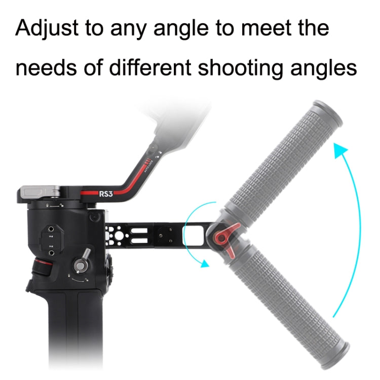 Para DJI Ronin RS3 Pro estabilizador de mango de aleación de aluminio de ángulo ajustable, For DJI Ronin RS3 Pro