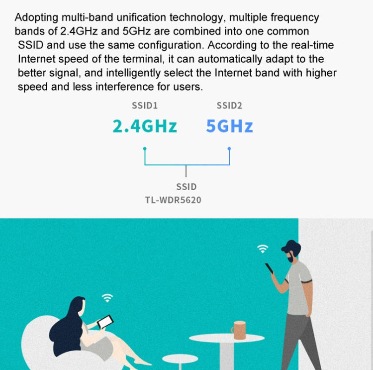 TP-LINK TL-WDR5620 AC1200 5G/2.4G Router inalámbrico Gigabit de doble banda, enchufe CN, With 1m Network Cable