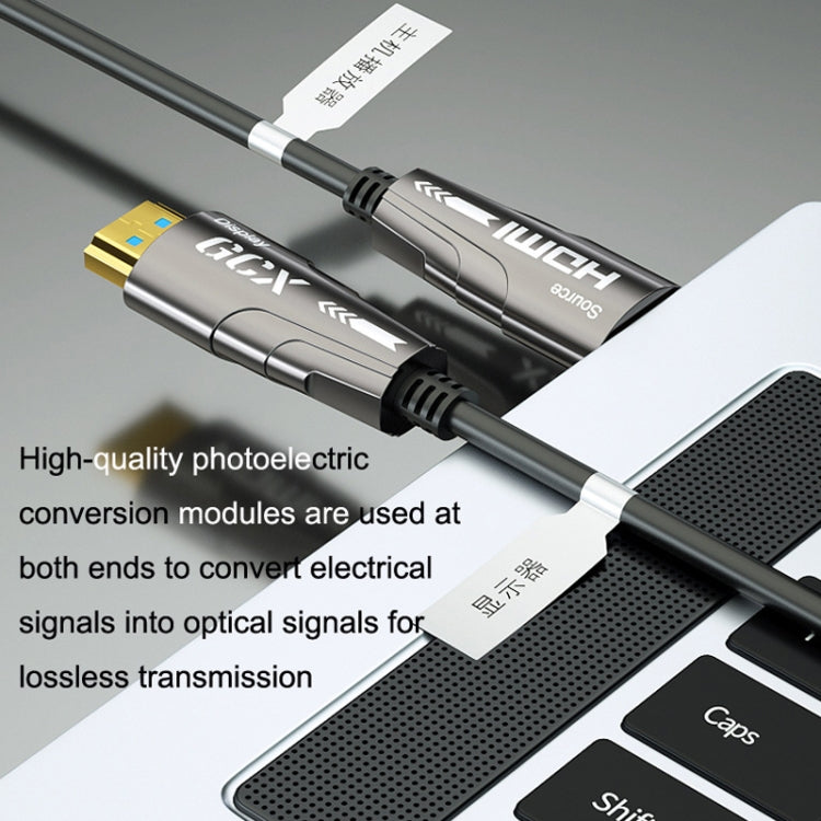 Cable óptico activo HDMI 2.0 macho a HDMI 2.0 macho 4K HD, longitud del cable:, 1.8m(Grey), 3m(Grey), 5m(Grey), 8m(Grey), 10m(Grey), 15m(Grey), 20m(Grey), 25m(Grey), 30m(Grey), 35m(Grey), 40m(Grey), 45m(Grey), 50m(Grey), 60m(Grey), 70m(Grey), 80m(Grey)...