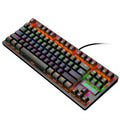 ZIYOULANG K2 87 Keys Office Laptop Punk Glowing Mechanical Wired Keyboard, Longitud del cable: 1,5 m, K2 Black, K2 White, K2 Pink, K2 Blue