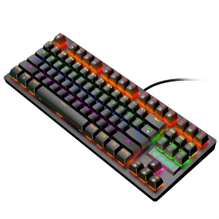 ZIYOULANG K2 87 Keys Office Laptop Punk Glowing Mechanical Wired Keyboard, Longitud del cable: 1,5 m, K2 Black, K2 White, K2 Pink, K2 Blue