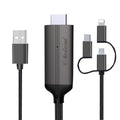 1080P HDTV Dongle Cable, Plug and Play HDMI con pantalla Plug and Play, R10, LD32 8 Pin+Micro USB to HDMI, LD36 8 Pin to HDMI, LD36 8 Pin + Micro USB + Type-C / USB-C to HDMI