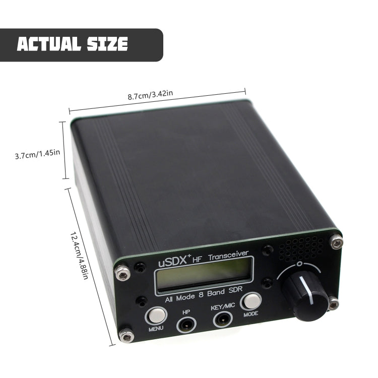 Usdr Usdx + V2 Plus 8 Band SDR Full Mode HF SSB QRP Transceptor de alta frecuencia, especificaciones:, EU Plug, US Plug, No Power Supply