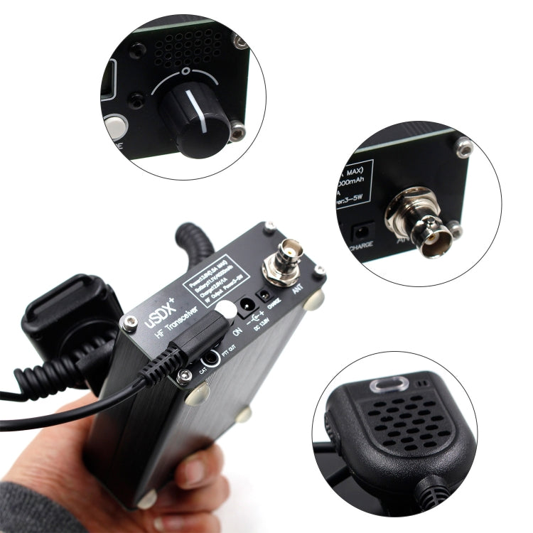 Usdr Usdx + V2 Plus 8 Band SDR Full Mode HF SSB QRP Transceptor de alta frecuencia, especificaciones:, EU Plug, US Plug, No Power Supply