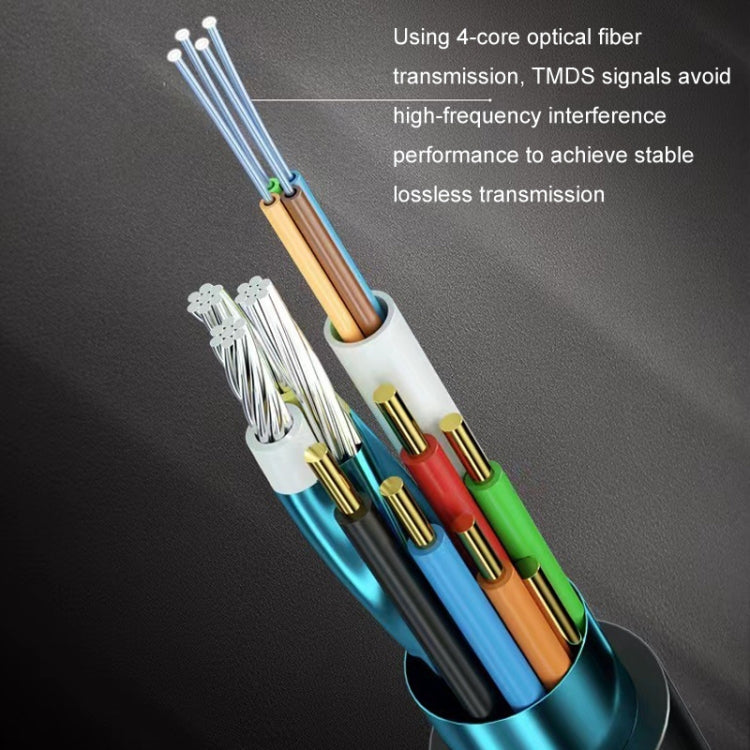 HDMI 2.1 8K 60HZ HD Cable óptico activo Línea de conversión de pantalla de computadora, Longitud del cable:, 60HZ 1.8m, 60HZ 3m, 60HZ 5m, 60HZ 8m, 60HZ 10m, 60HZ 15m, 60HZ 20m, 60HZ 25m, 60HZ 30m, 60HZ 35m, 60HZ 40m, 60HZ 50m, 60HZ 60m, 60HZ 70m, 60HZ ...