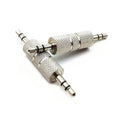 20 PCS Metal 3.5mm Audio Macho a Macho Adaptador Directo
