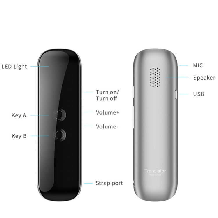 Junyue G5 máquina de traducción de idiomas inteligente Bluetooth bolígrafos de traducción de aprendizaje de negocios portátiles, G5 White, G5 Black