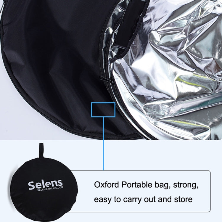 Tablero reflector plegable Selens 5 en 1 (oro / plata / blanco / negro / luz suave), tamaño:, 60cm Round, 80cm Round, 110cm Round, 60x90cm, 80x120cm, 120x180cm, 150x200cm, 80cm Triangle, 110cm Triangle