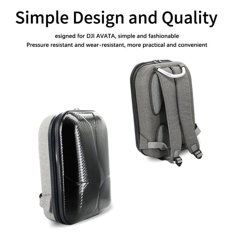 Para DJI Avata Mochila de fibra de carbono Bolsa a prueba de golpes e impermeable, For DJI Avata Carbon Fiber Backpack