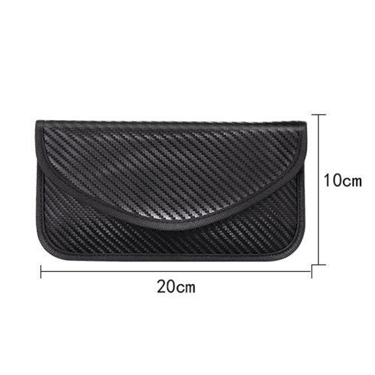 Bolsa de protección de señal de fibra de carbono Bolsa de llave de teléfono RFID a prueba de radiación 20 x 10 cm, Carbon Fiber  20 x 10cm
