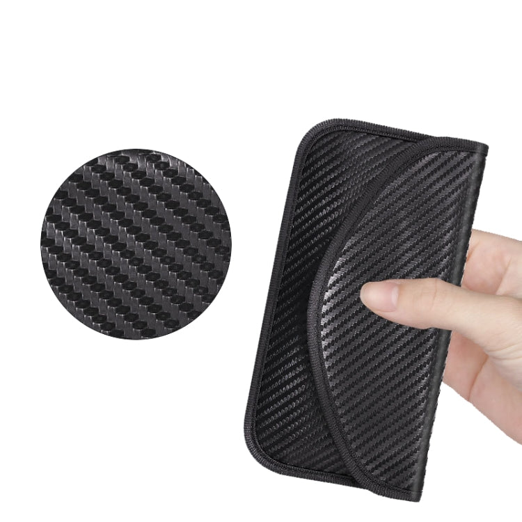 Bolsa de protección de señal de fibra de carbono Bolsa de llave de teléfono RFID a prueba de radiación 20 x 10 cm, Carbon Fiber  20 x 10cm