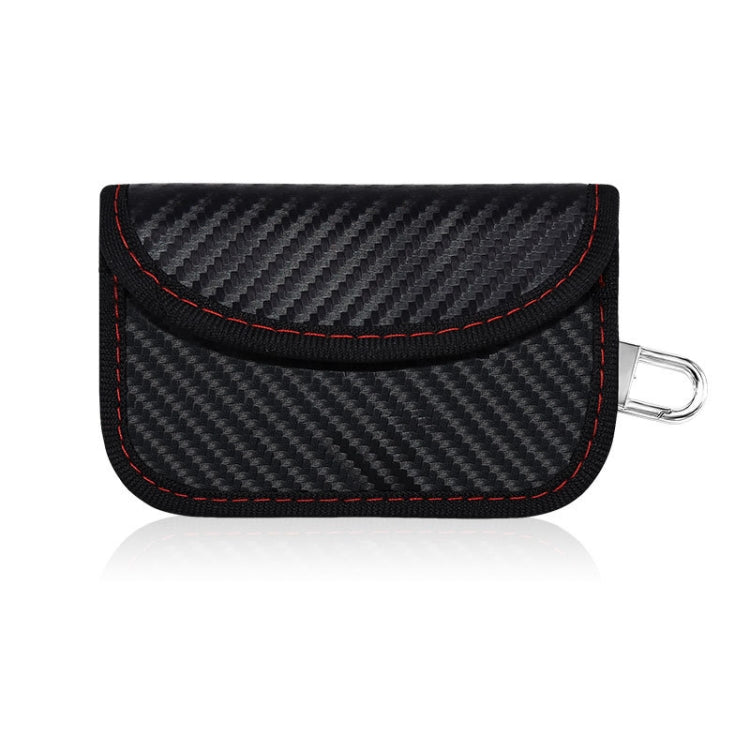 Caja de tarjeta RFID de fibra de carbono Bolsa de protección de señal de llave de coche a prueba de radiación, 10.5 x 6.5cm, 11.5 x 7.5cm