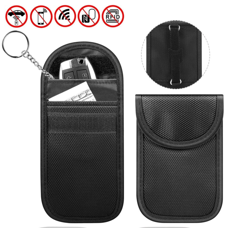 Bolsa de protección de señal de llave de coche con doble hebilla Estuche de tarjeta RFID antimagnético, Double Buckle