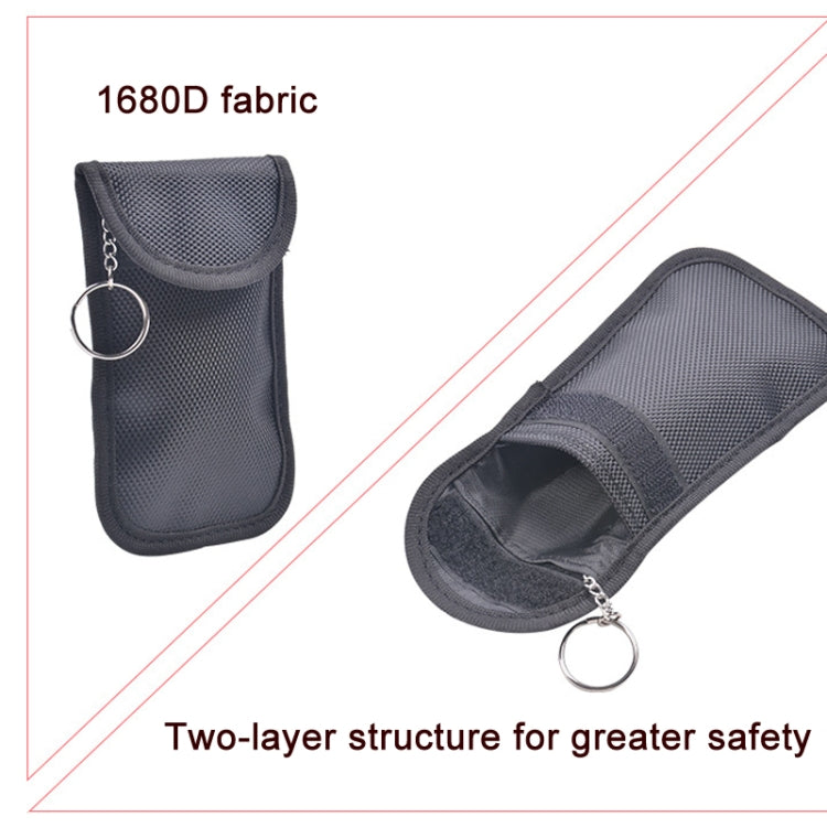 Bolsa de protección de señal de llave de coche con doble hebilla Estuche de tarjeta RFID antimagnético, Double Buckle