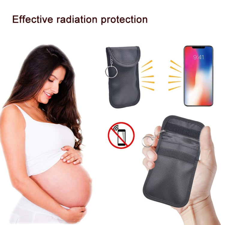 Bolsa de protección de señal de llave de coche con doble hebilla Estuche de tarjeta RFID antimagnético, Double Buckle