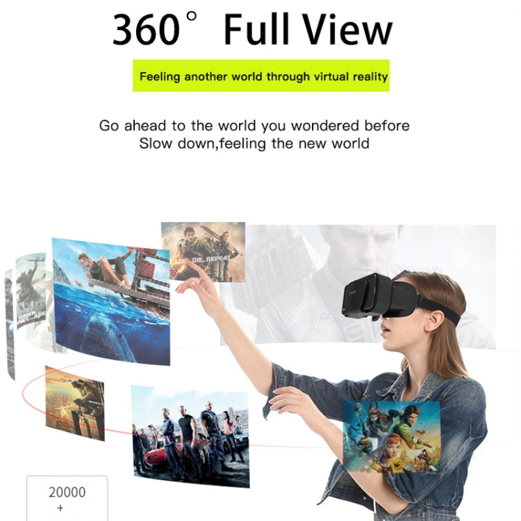 Gafas VR SHINECON G10 Headwear 3D Virtual VR, G10 Black