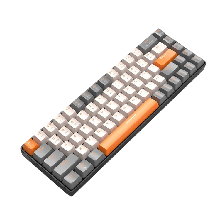 ZIYOU LANG K68 68 Teclas Teclado mecánico de modelo dual inalámbrico Bluetooth, estilo:, Red Shaft Version (Shimmering), Green Shaft Version (Milkshake), Green Shaft Version (Gray), Red Shaft Version (Gray)