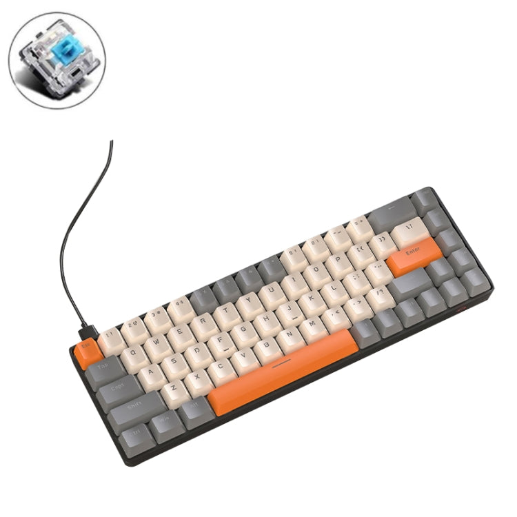 ZIYOU LANG T8 Teclado mecánico para juegos RGB de 68 teclas, longitud del cable: 1,5 m, estilo:, T8 Micro Light Version Green Shaft, T8 Micro Light Version Tea Shaft, T8 Water Green Version Green Shaft, T8 Water Green Version Red Shaft                 ...