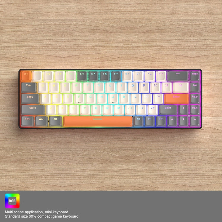ZIYOU LANG T8 Teclado mecánico para juegos RGB de 68 teclas, longitud del cable: 1,5 m, estilo:, T8 Micro Light Version Green Shaft, T8 Micro Light Version Tea Shaft, T8 Water Green Version Green Shaft, T8 Water Green Version Red Shaft                 ...