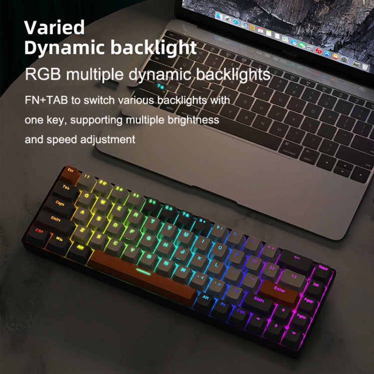 ZIYOU LANG T8 Teclado mecánico para juegos RGB de 68 teclas, longitud del cable: 1,5 m, estilo:, T8 Micro Light Version Green Shaft, T8 Micro Light Version Tea Shaft, T8 Water Green Version Green Shaft, T8 Water Green Version Red Shaft                 ...