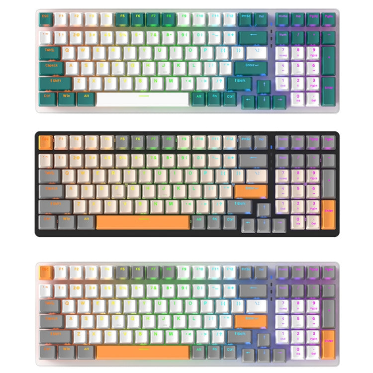 ZIYOU LANG K3 Juego de 100 teclas Teclado mecánico con cable brillante, Longitud del cable: 1,5 m, Estilo:, K3 Micro Light Version Green Axis, K3 Micro Light Version Red Axis, K3 Water Green Version Green Axis, K3  Water Green Version Red Axis         ...